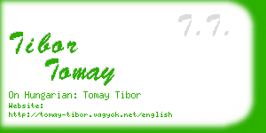 tibor tomay business card